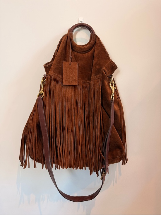 Ralph Lauren Handbags - Ralph Lauren Brown Suede Fringe Shoulder Bag